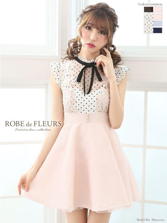 ローブドフルール robe de fleurs フレアミニ ドレスfm1801 - nasdenas.com