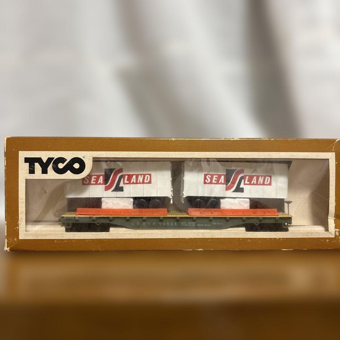 TYCO PIGGYBACK FLAT CAR360A SEALANDコンテナ