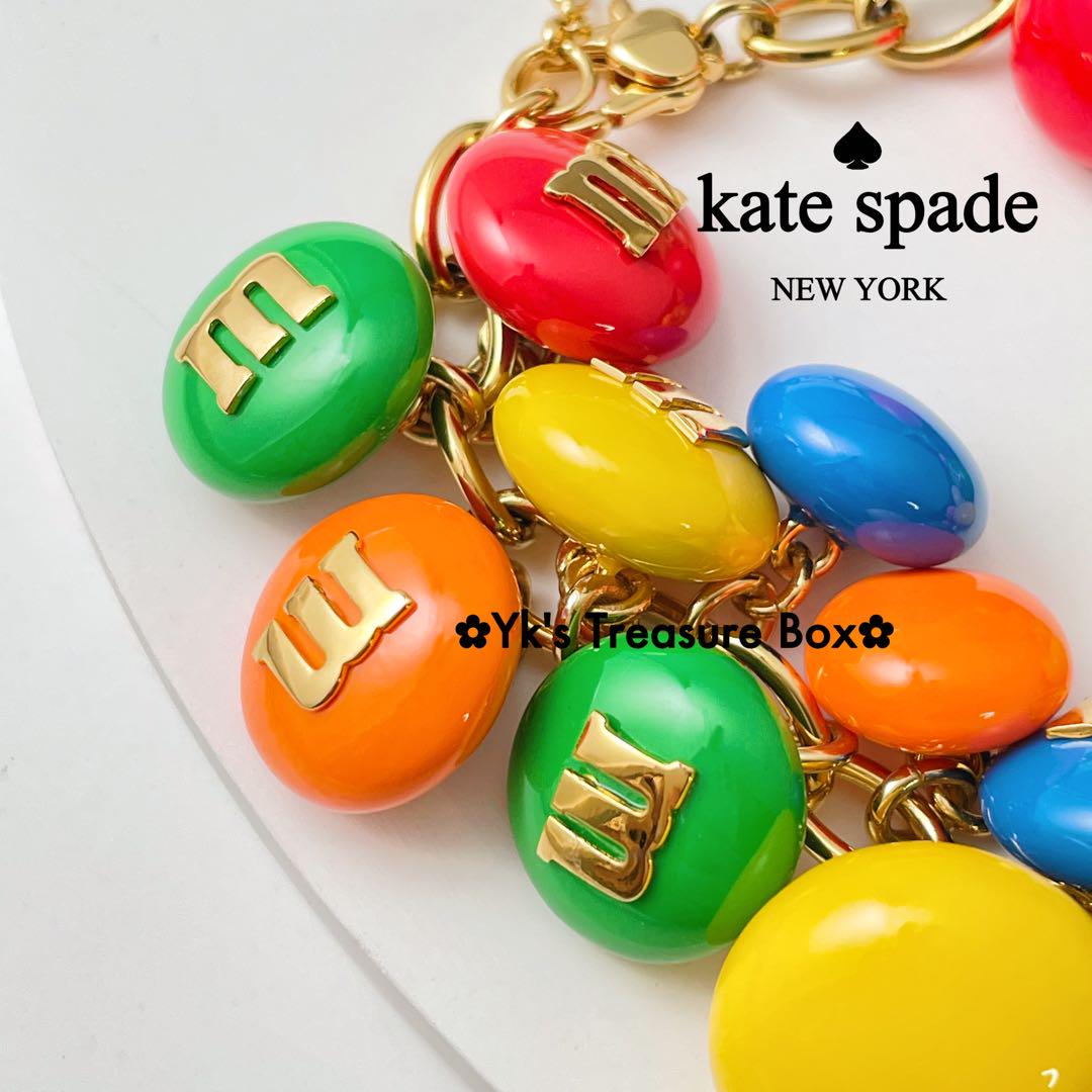 Z039/kate spade/希少/レインボーM&M'sキャンディブレスレット