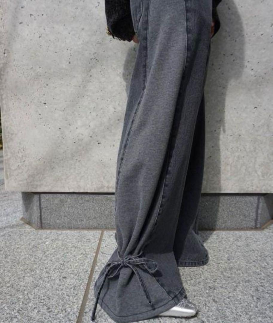 Ameri SIDE SWITCH 2WAY RIBBON DENIM パンツ