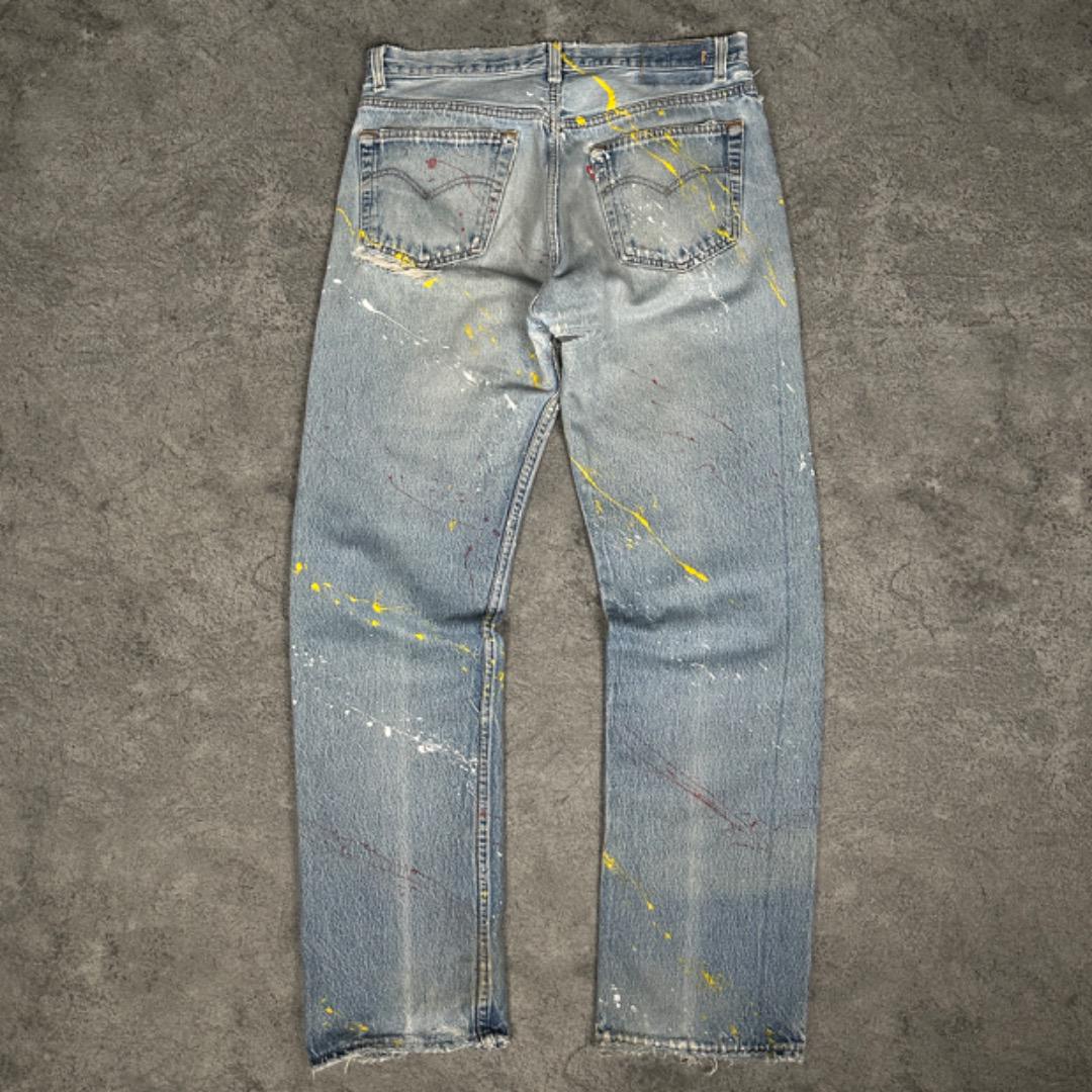 90s USA製 Levi’s 501 デニム ジーンズ ペンキ グランジリペア 90s USA製 Levi's 501 デニム ジーンズ ペンキ グランジリペア