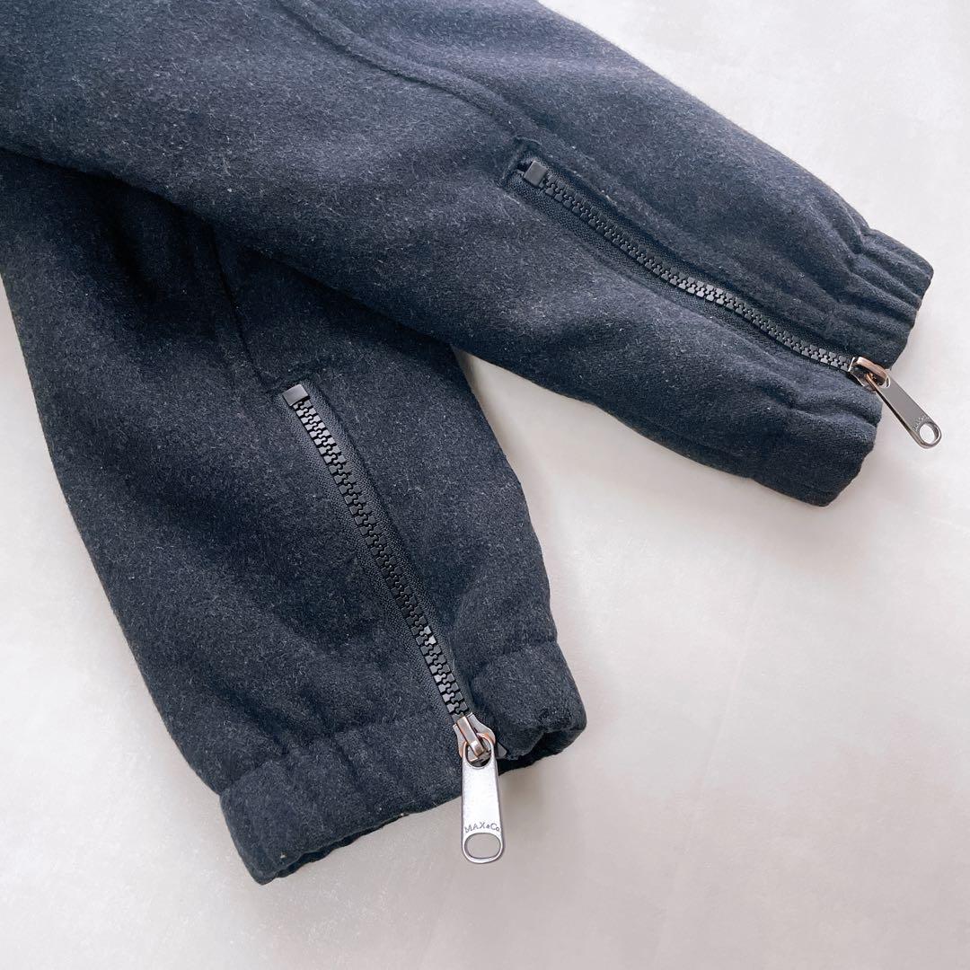 美品✨Max&Co. ロングダウンコート 切り替え フード 黒 40