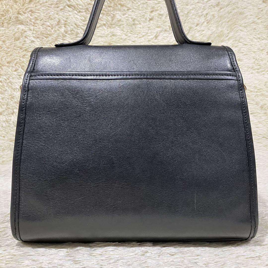 OLD COACH ハンドバッグ 2way ターンロック ブラック 9977