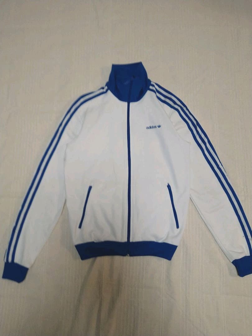 adidas ジャージ・トラックジャケット 白×青 ビンテージ