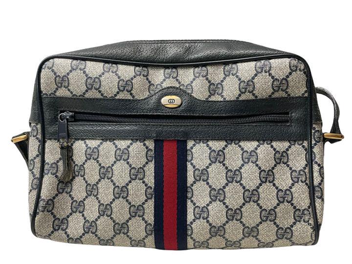 SALE定番 GUCCI オールドグッチ ショルダーバッグ ネイビー GG柄 シェリーライン zBp0n-m48837166404 大特価お得