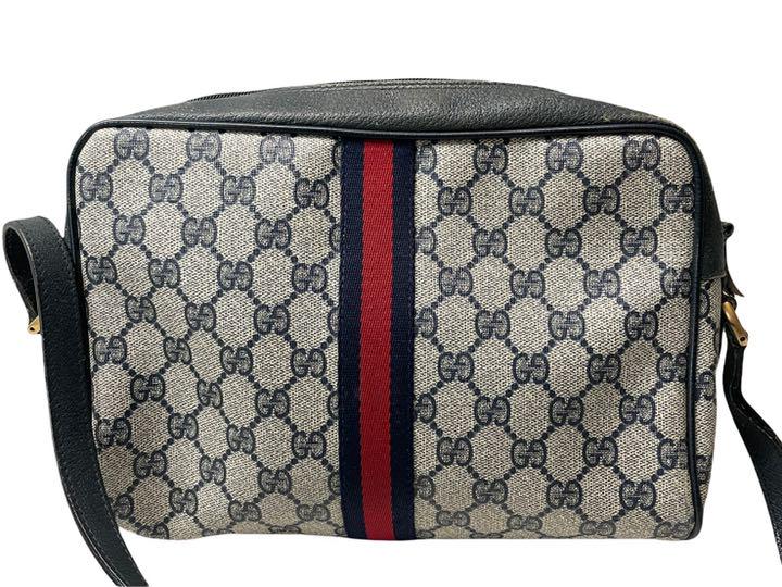 SALE定番 GUCCI オールドグッチ ショルダーバッグ ネイビー GG柄 シェリーライン zBp0n-m48837166404 大特価お得