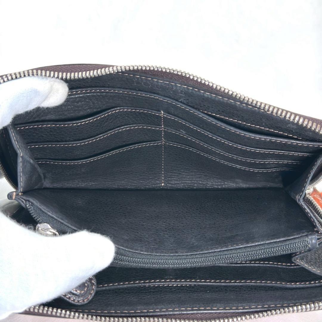 希少】ロエベ ビッグアナグラム レザー ラウンド 長財布