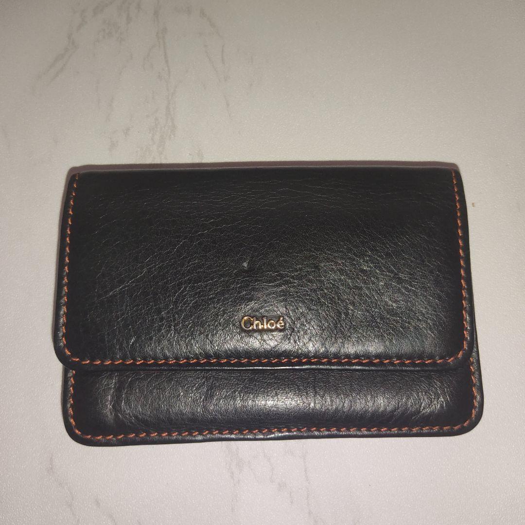 Chloé 黒 レザー 名刺入れ エヴァ カードケース