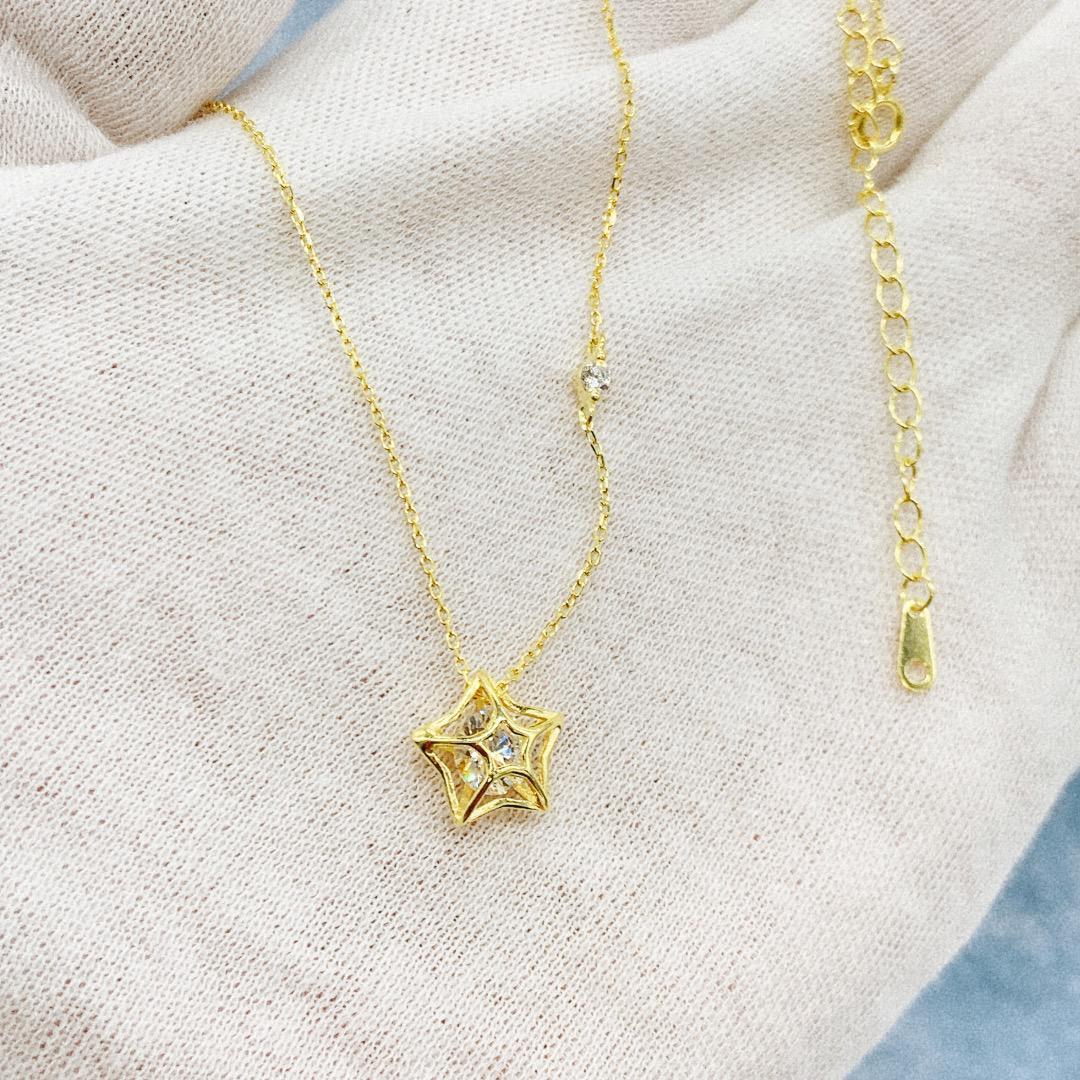 058Nh【高品質】超綺麗　ダイヤ　ネックレス　CZ　ゴールド　K18コート awardsandwinners.com