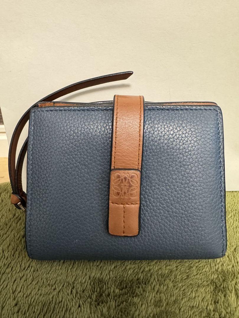 LOEWE ロエベ 二つ折り財布 財布 メンズ LINEN ネイビーブルー