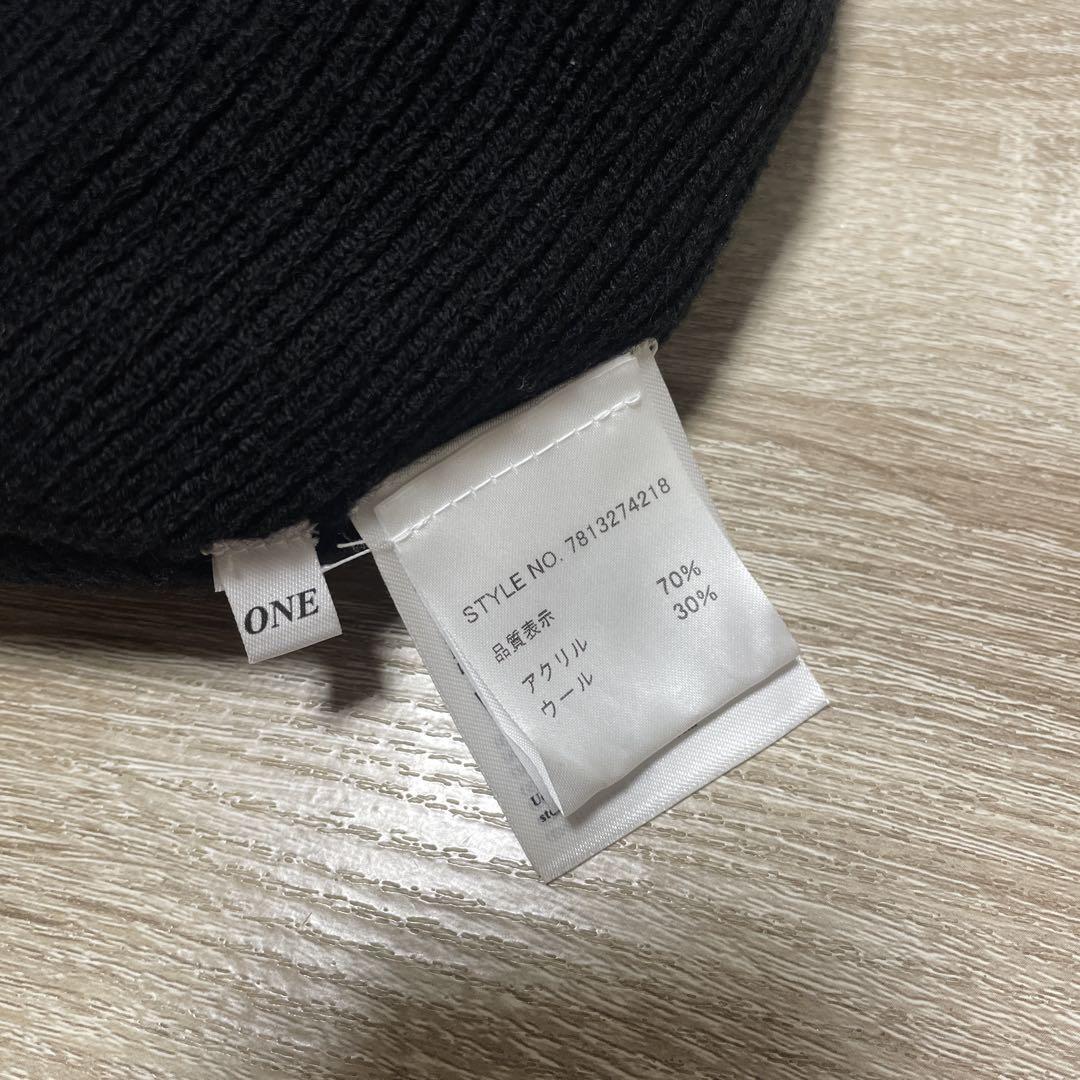 [美品] stockholm surfboard club ロゴビーニー 黒