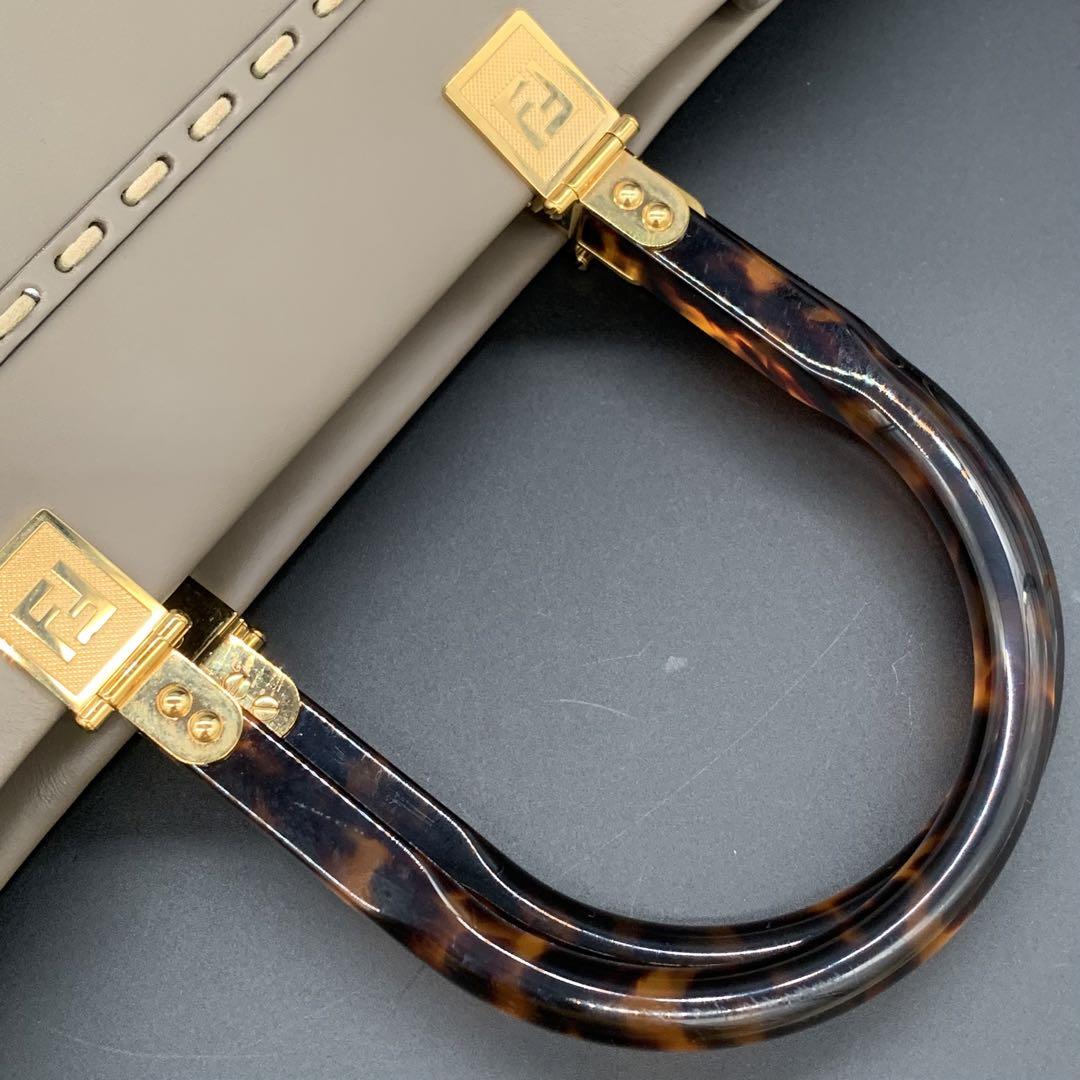 【極美品】FENDI フェンディ サンシャイン パイソン ハンドバッグ 2way