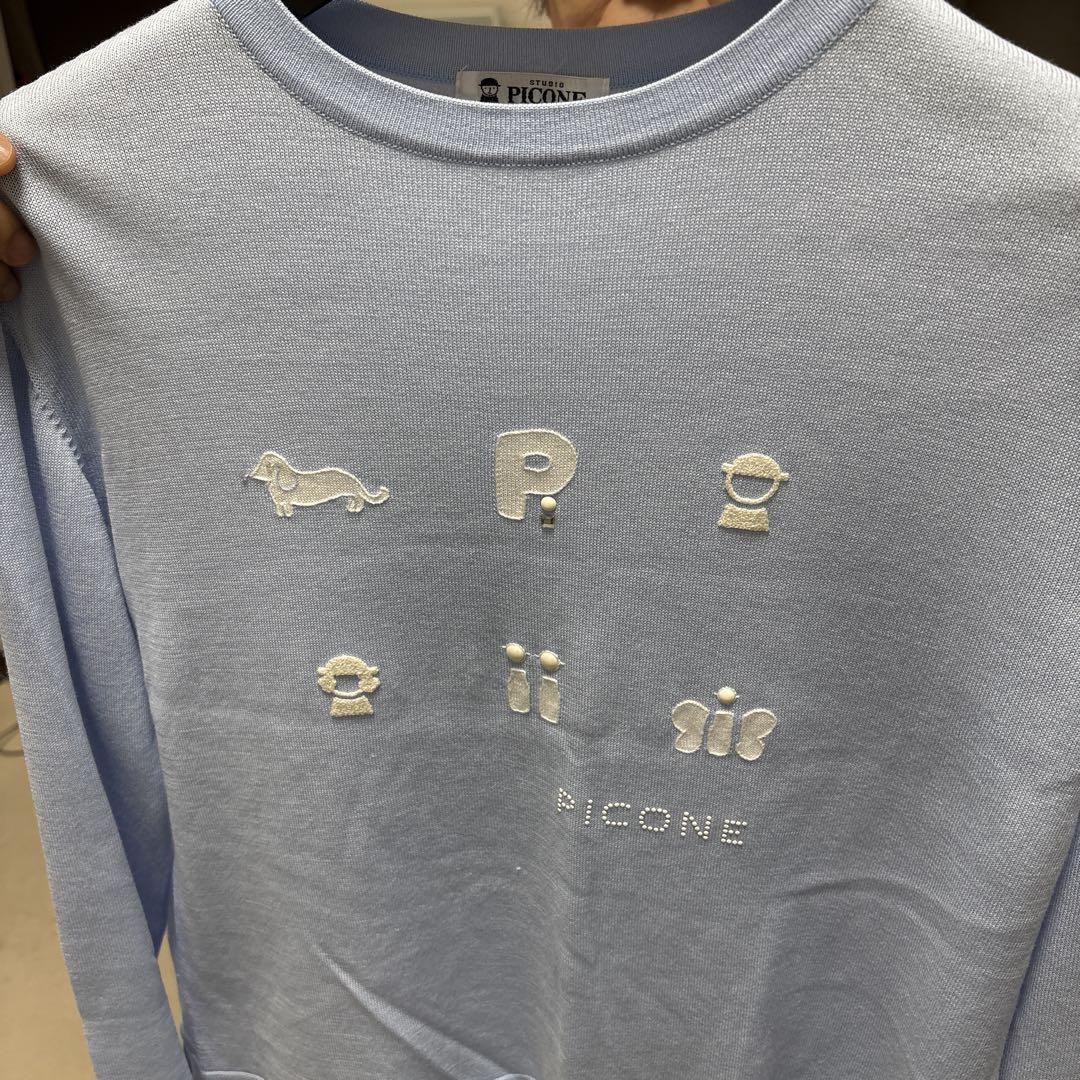 PICONE 刺繍デザイン 長袖ニット