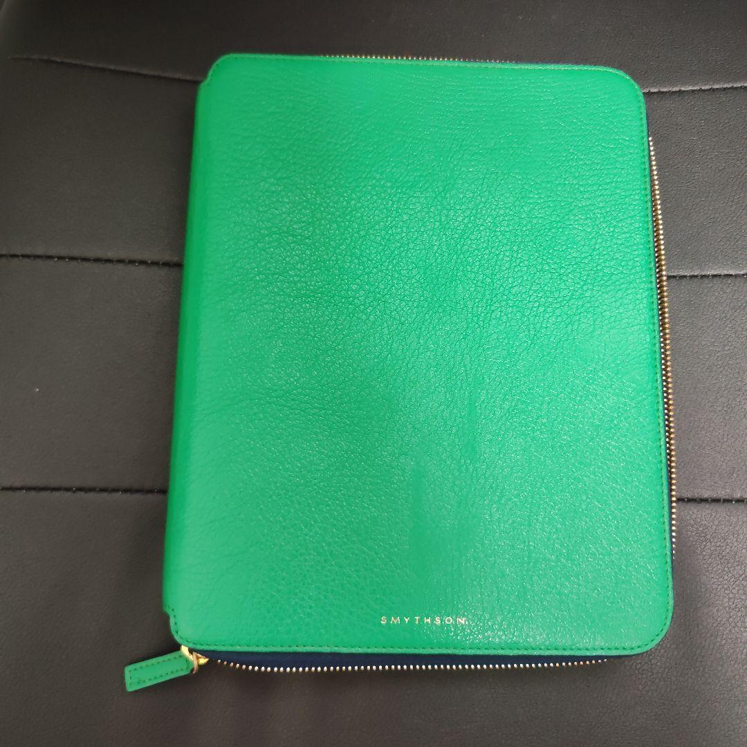 SMYTHSON PanamaレザーA5ジップノートホルダー 手帳・日記・家計簿