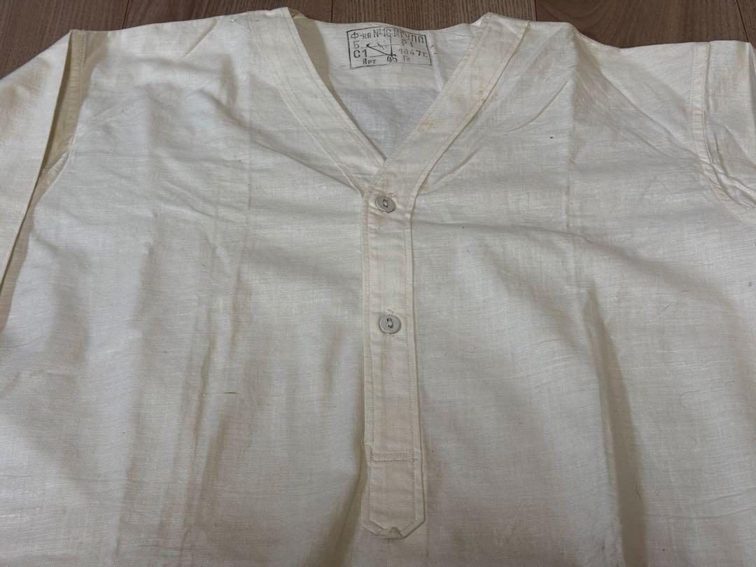 直送商品 WW2 ロシア軍 ソ連軍 大戦中 同型 夏季用 シャツ 1947年製 個人装備