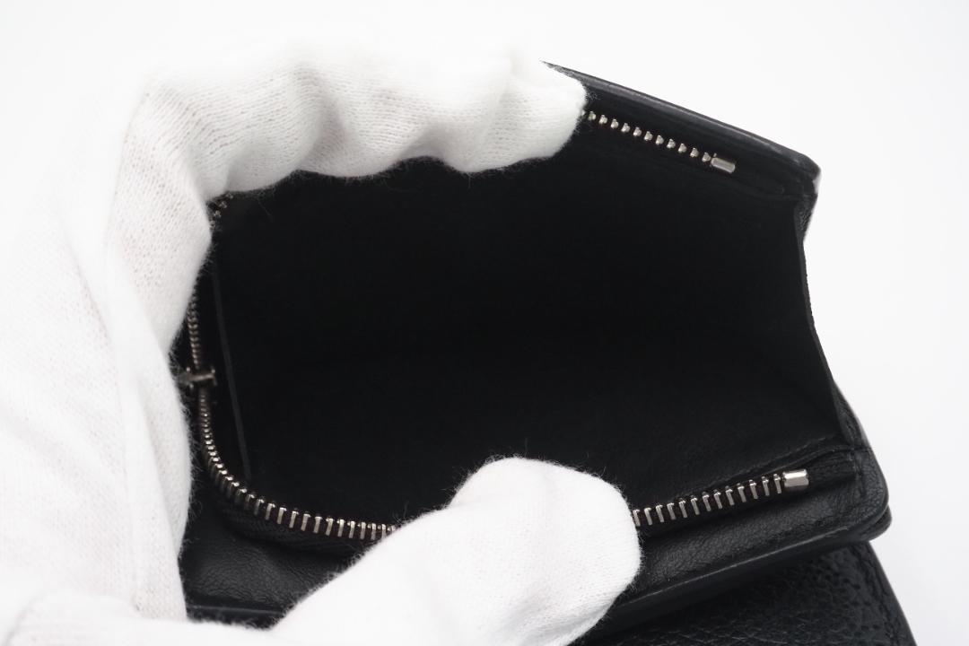LOUIS VUITTON 三つ折り財布 マヒナ ポルトフォイユ イリスXS 黒 画像10