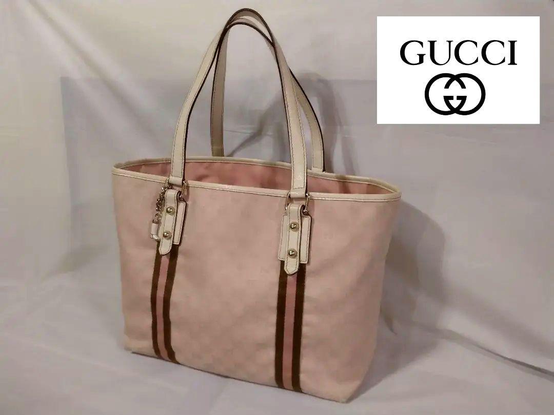 美品ヴィンテージ✨GUCCI トートバッグ 　シェリーライン
