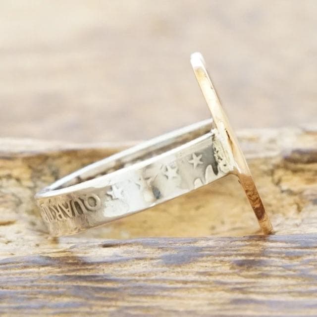 新品 NORTH WORKS ホースシュー コイン リング 17号 シルバー