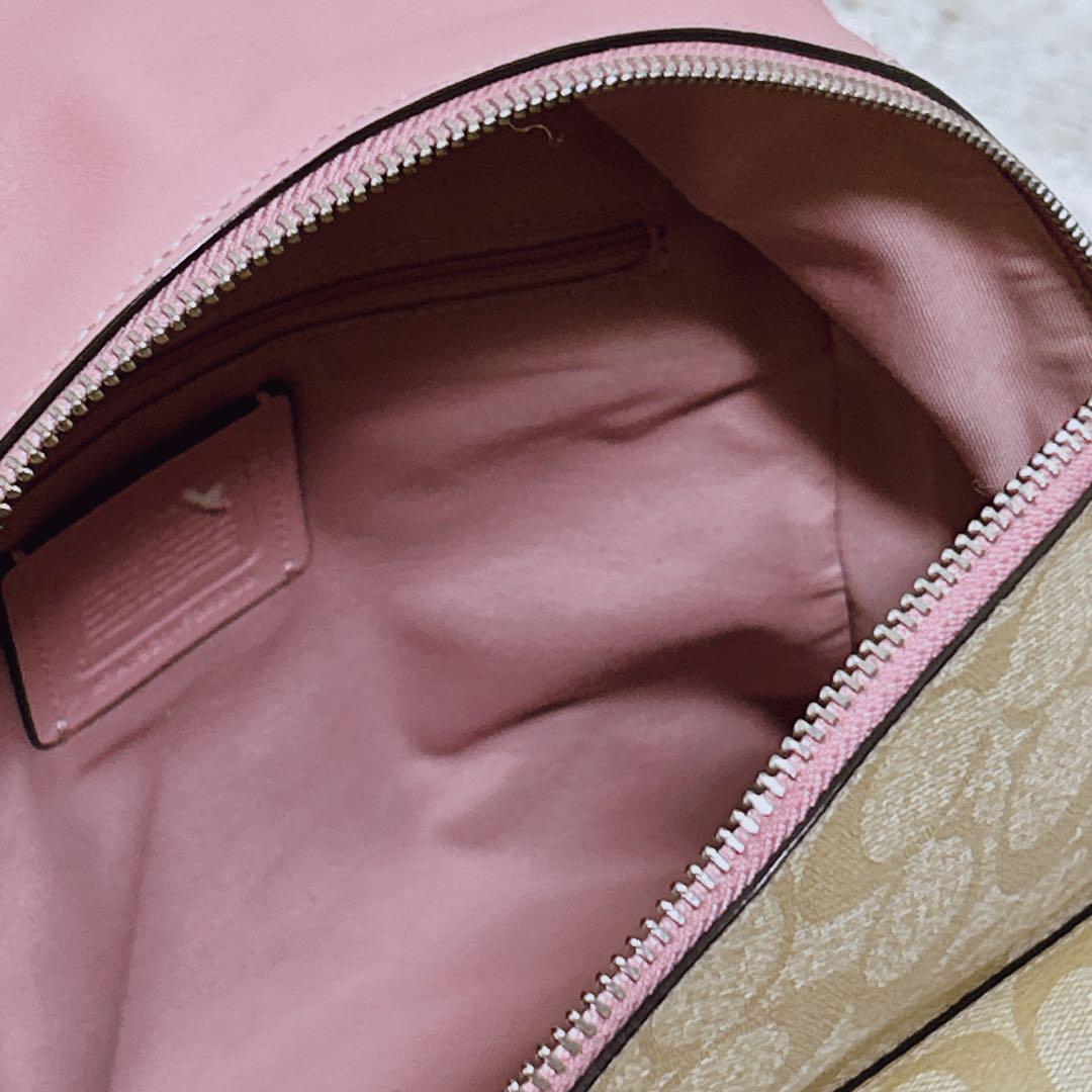 COACH リュック ピンク シグネチャー コーチ a4