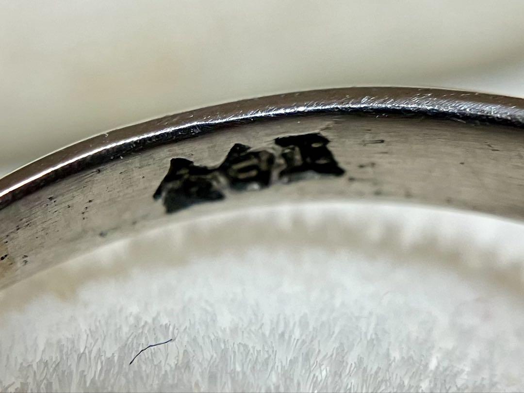 翡翠プラチナリング　正白金