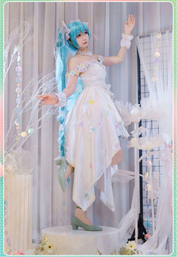 ブランド通販 初音ミク ウィッグ靴追加可 衣装 コスプレ 16th flowers start その他