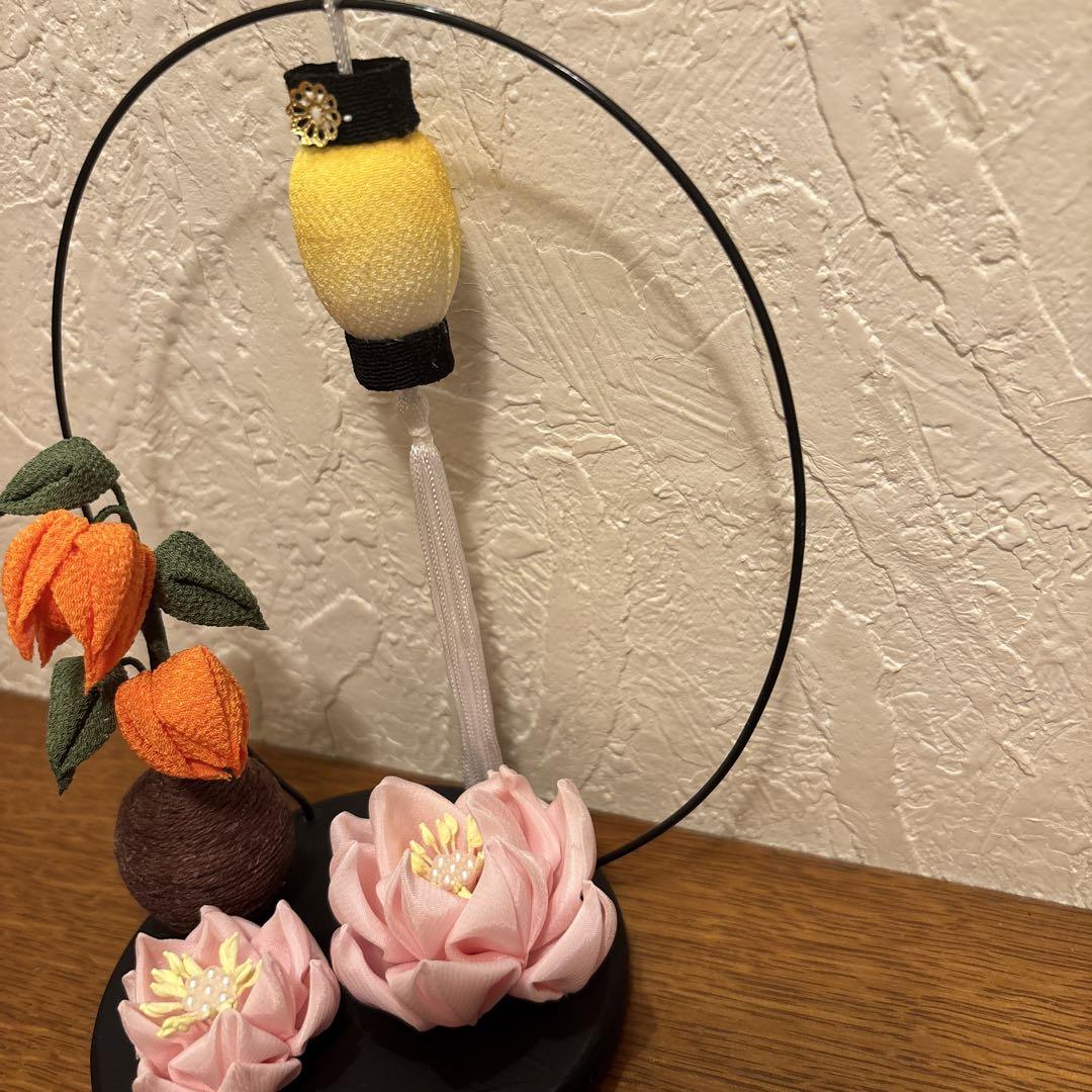 つまみ細工＊ちりめん細工＊お盆飾り＊提燈×鬼灯×蓮の花④
