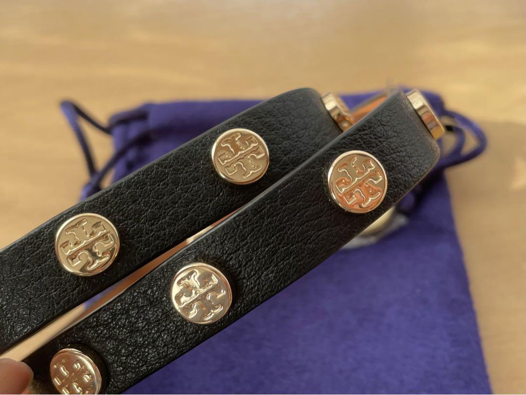 ハワイ購入品・未使用】トリーバーチ レザーブレスレット(ブラック) ハワイ購入品・未使用】トリーバーチ レザーブレスレット(ブラック)