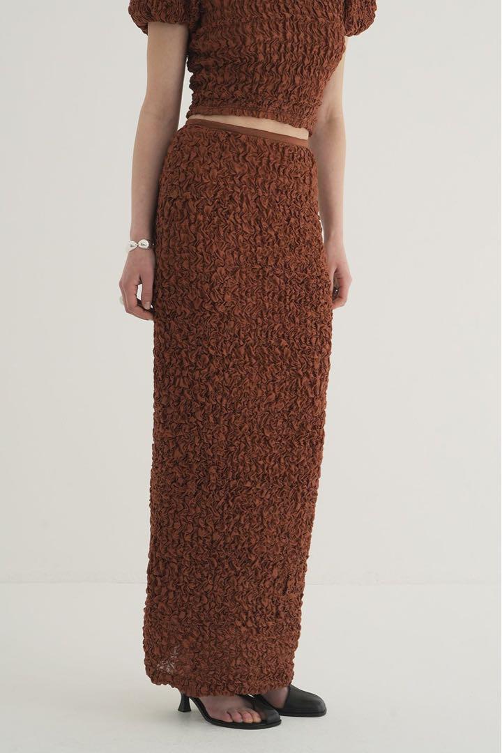 CLANE SHIRRING STRAIGHT SKIRTスカート