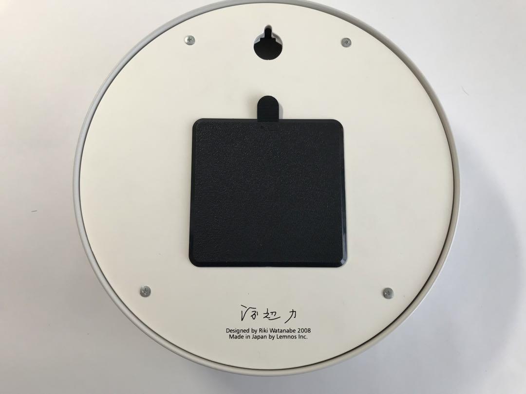 電波時計 リキスチールクロック WR08-24 WH Lemnos 渡辺力