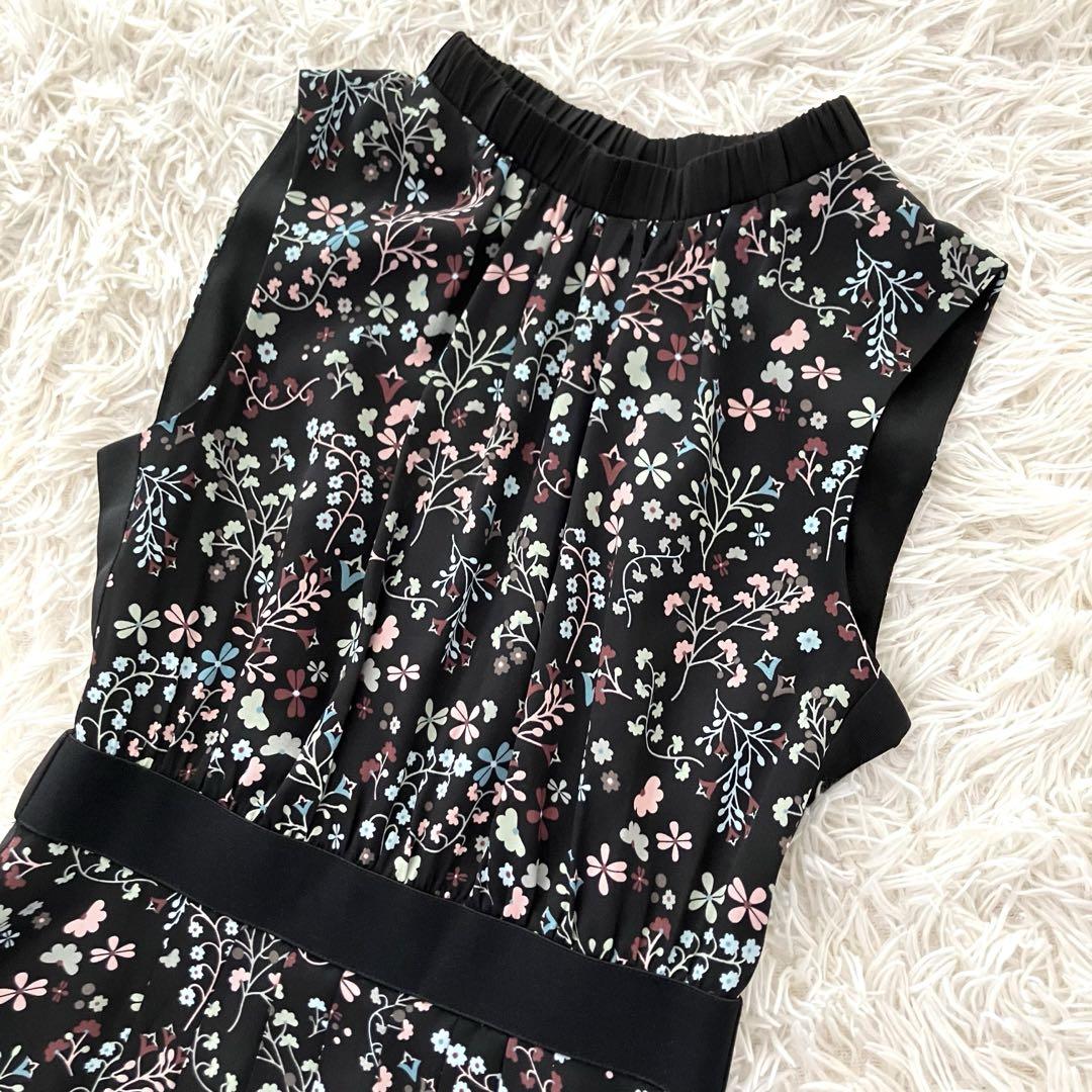 ホットセール - アートトラベルシューズ BAKER 美品】TED LONDON ノースリーブ ロングワンピース 花柄 ワンピース