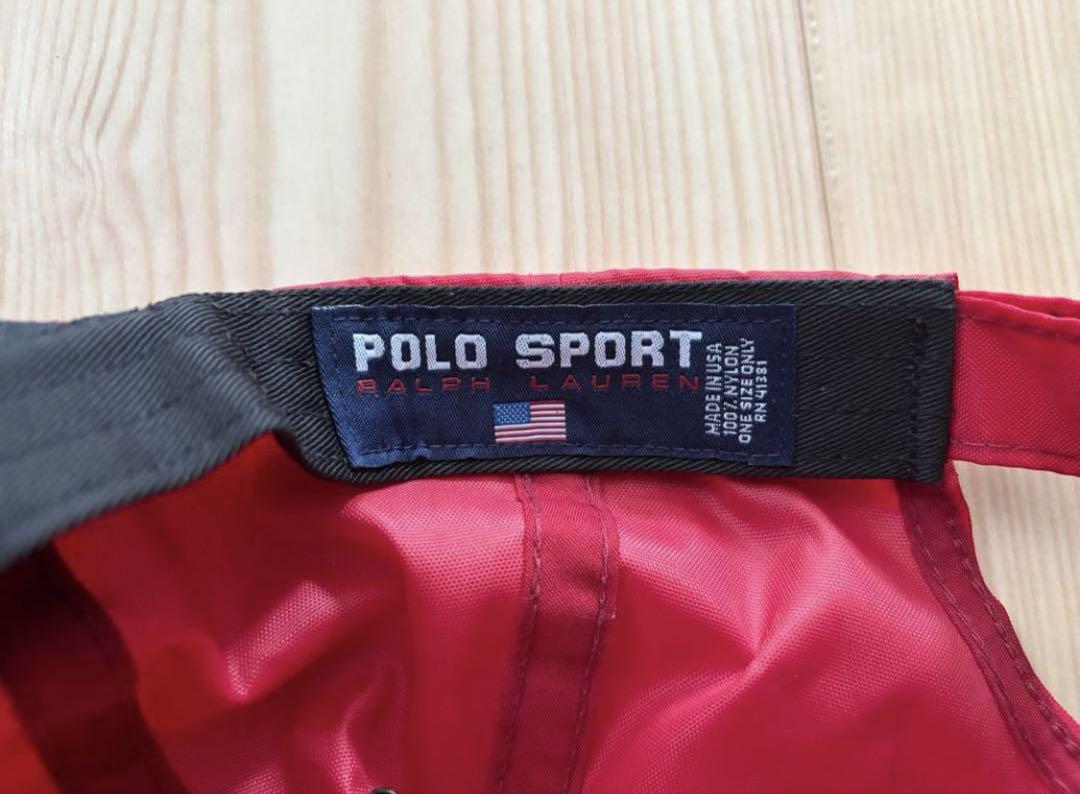 90s POLO SPORT ナイロン キャップ made in USA