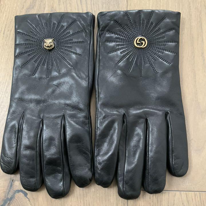Gucci マーモントレザーグローブ メンズ 9 手袋 メルカリ