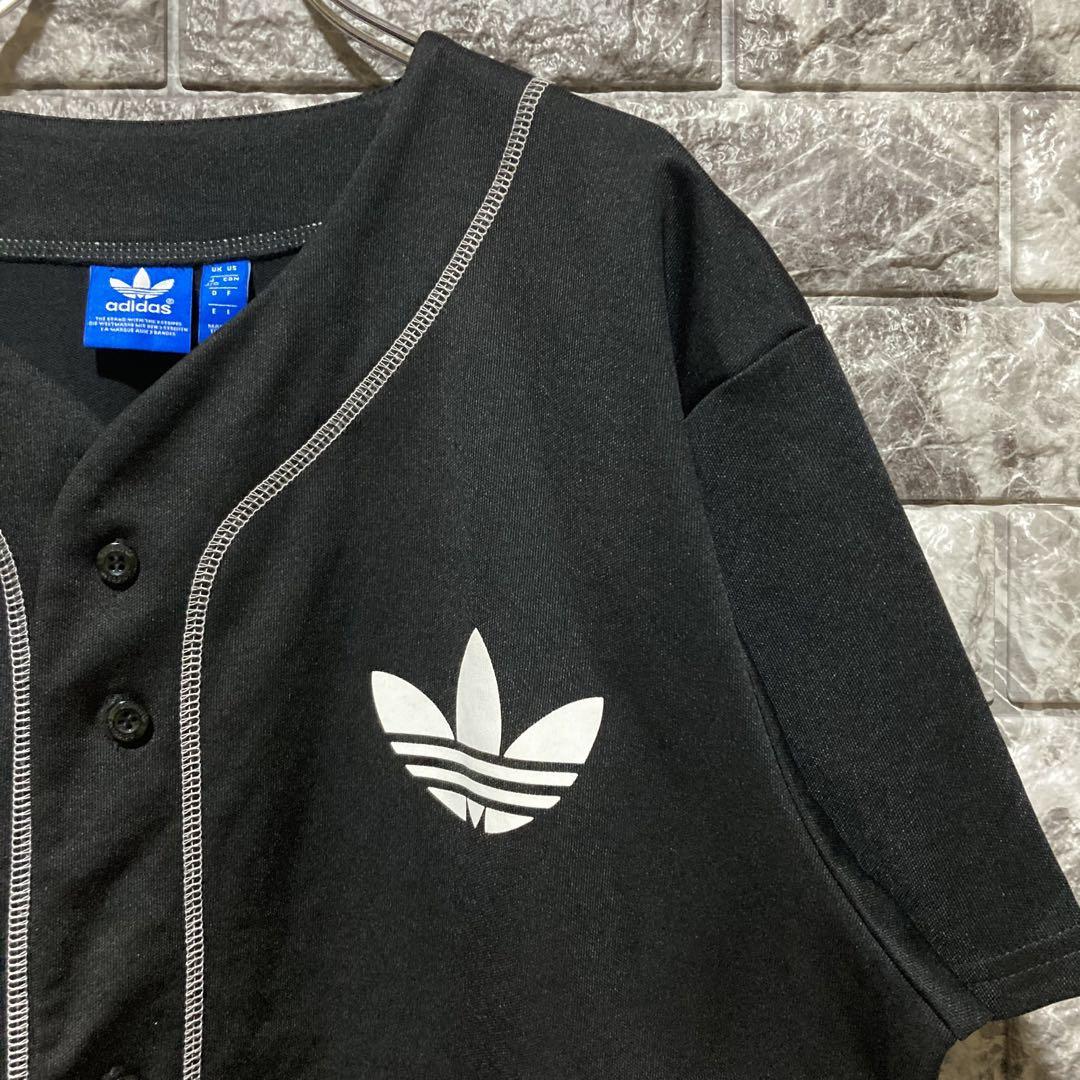 希少 adidas x BROOKLYN NETS ベースボールシャツ 黒