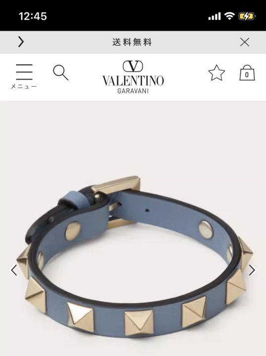 Valentino ロックスタッズレザーブレスレット