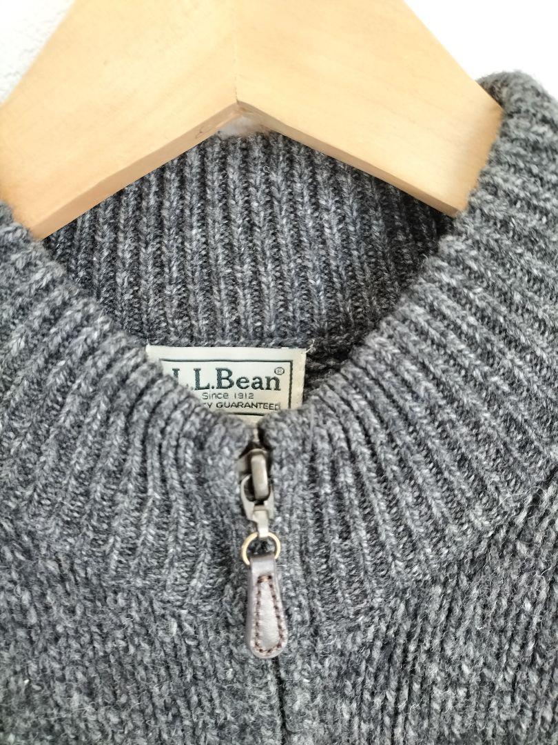 LLBean グレーカーディガン XL