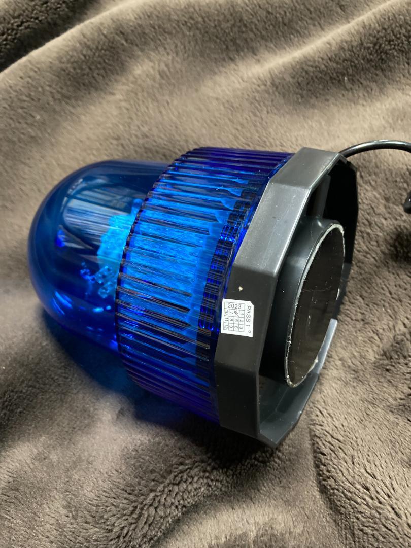 カズ 12V 回転灯 LED ストロボライト 3個セットブルー