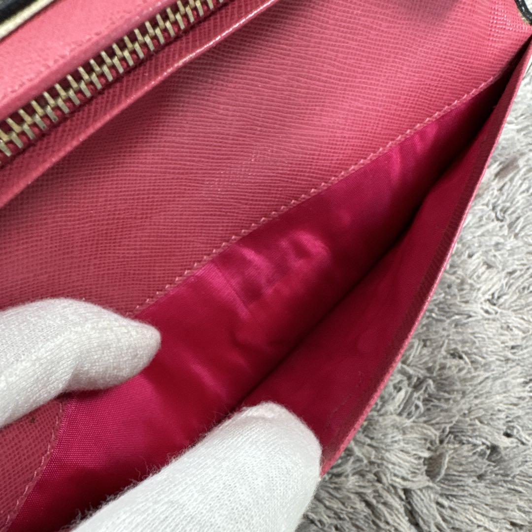 PRADA プラダ サフィアーノ レザー 長財布 Wホック ゴールドロゴ