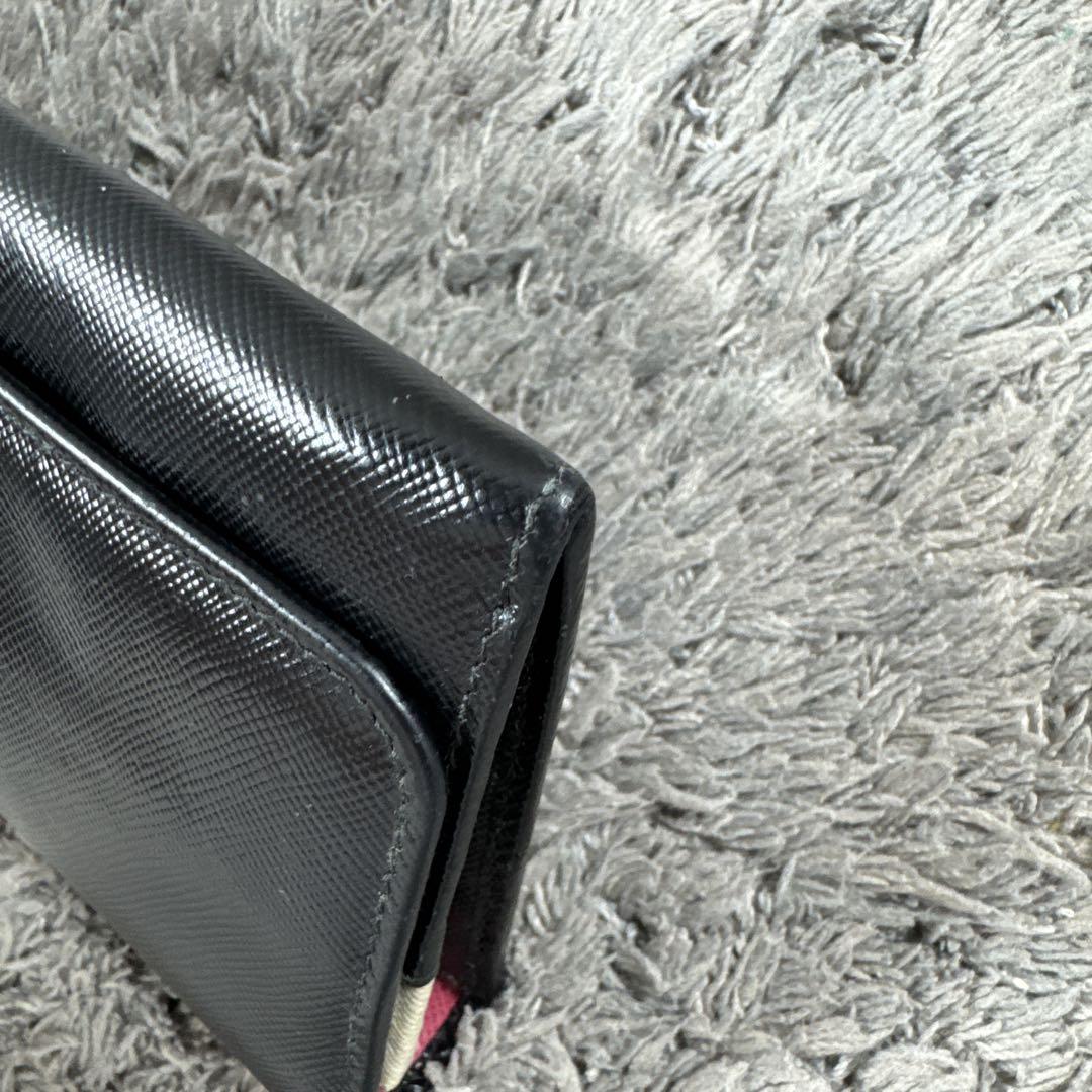 PRADA プラダ サフィアーノ レザー 長財布 Wホック ゴールドロゴ