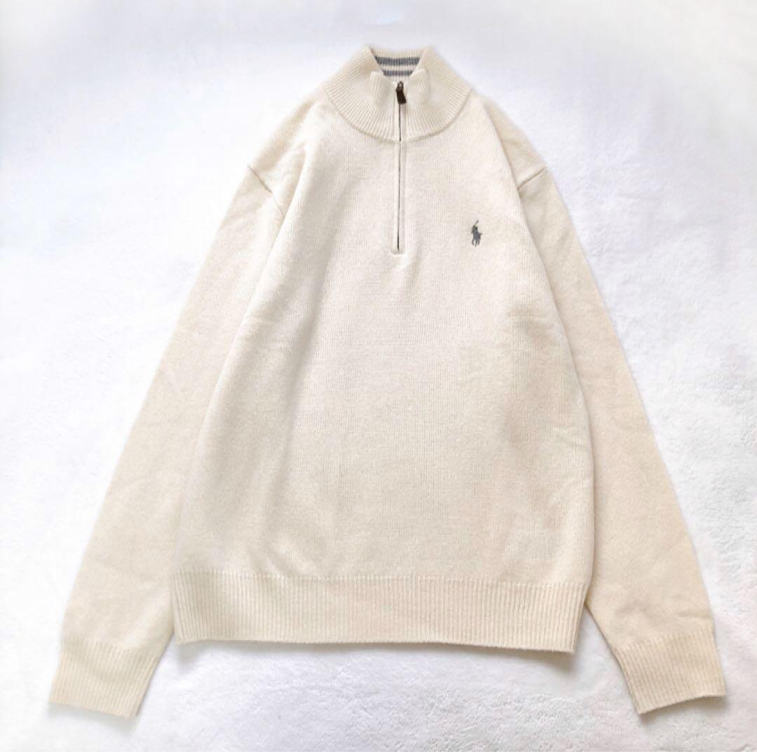 Ralph Lauren カシミヤ混　ハーフジップ　美品　M位　正規品 楽天市場】ポロ ラルフローレン メンズ ウール/カシミア ハーフ