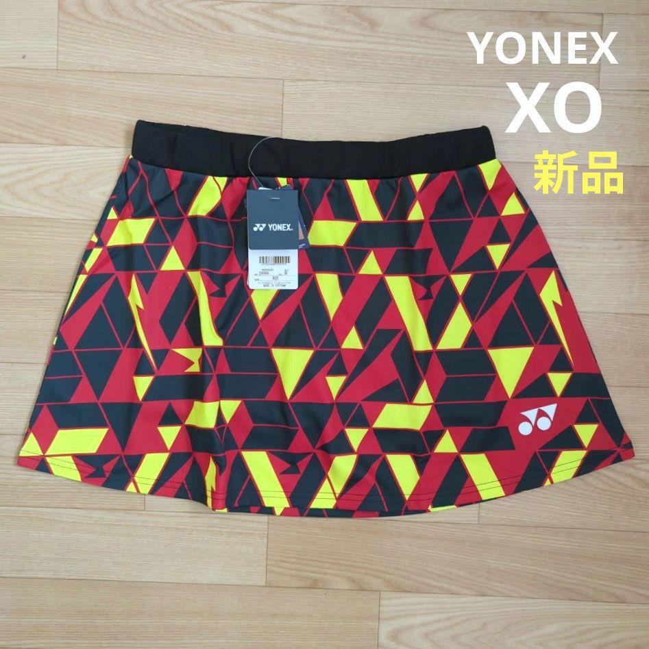 ❇️新品　YONEX　ウィメンズ　XO　スカート　ヨネックス　黒赤黄　スコート