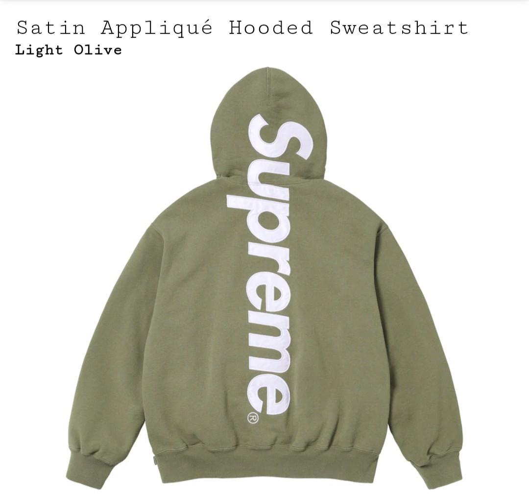 XL supreme satin Applique フード スエット