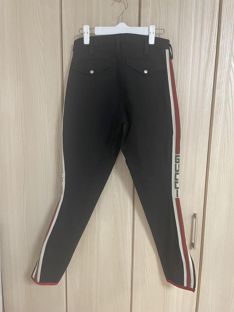 GUCCI サイドラインパンツ gucci グッチ ストライプギャバジン ストレッチパンツ サイド