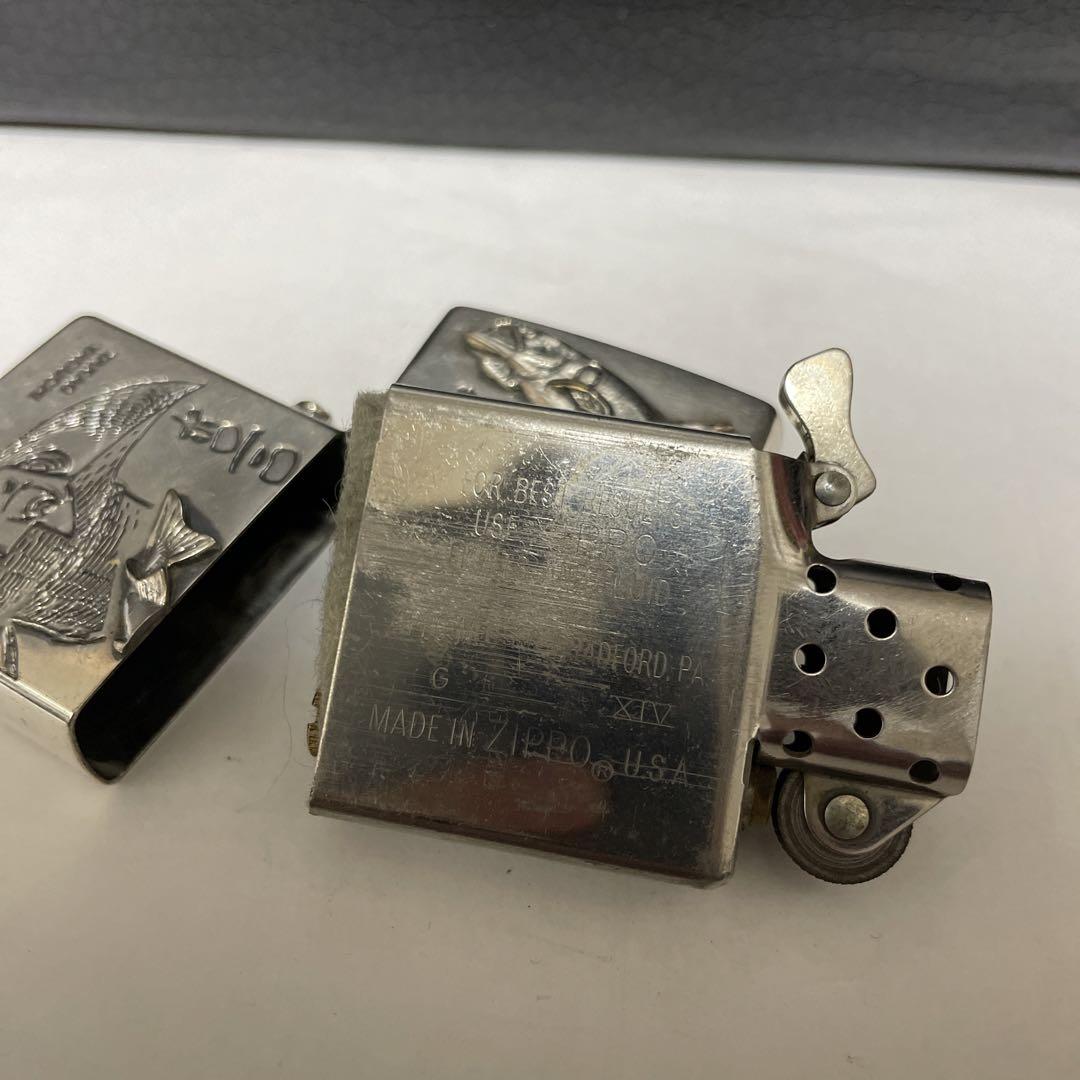 zippo ジッポー 釣りキチ三平 メタル 矢口高雄 イトウ? 画像4
