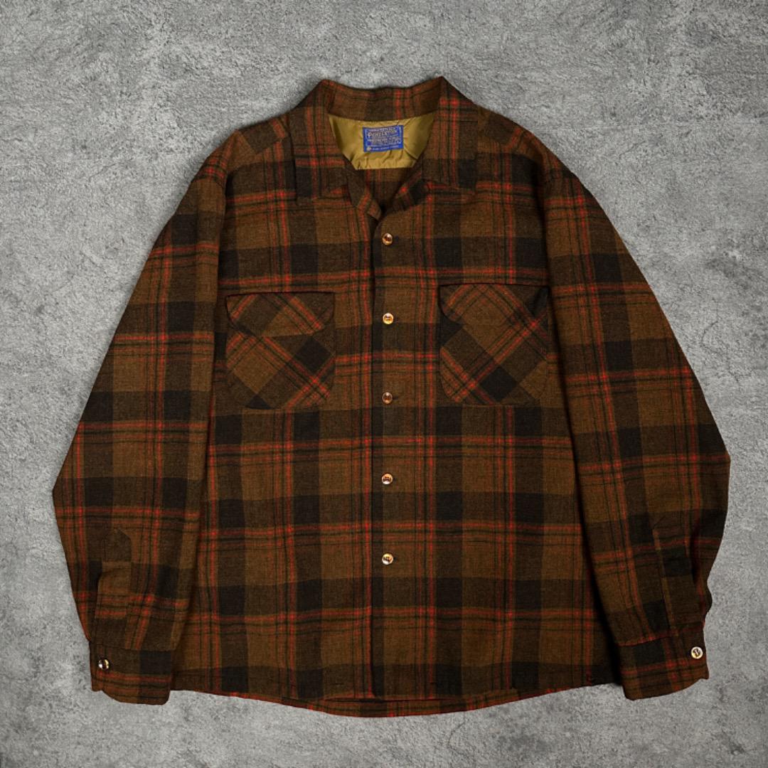 PENDLETON 60s オープンカラー チェック ボードシャツ ペンドルトン 画像2