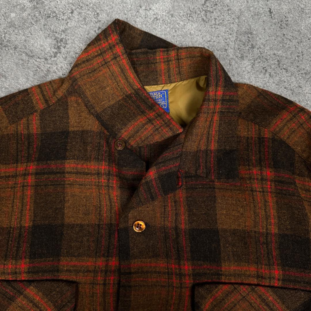 PENDLETON 60s オープンカラー チェック ボードシャツ ペンドルトン 画像6