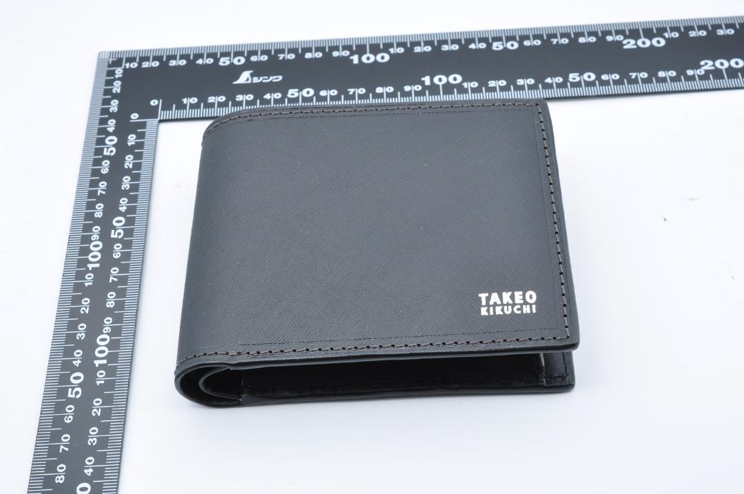 未使用 TAKEO KIKUCHI タケオキクチ 二つ折り財布 メンズ 箱付き