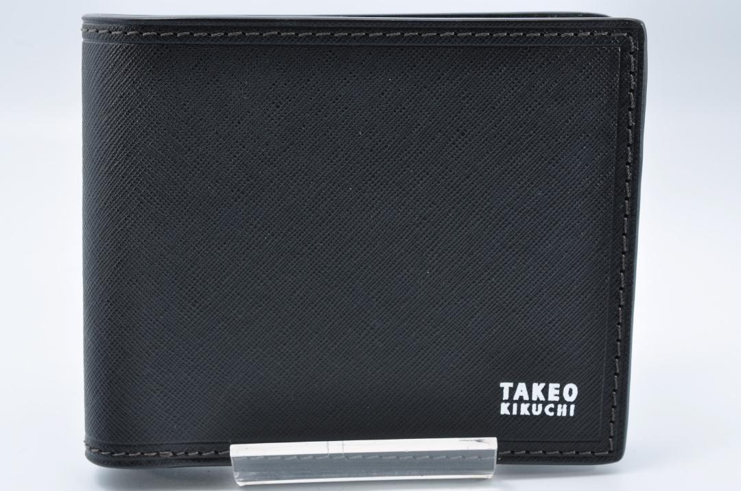 未使用 TAKEO KIKUCHI タケオキクチ 二つ折り財布 メンズ 箱付き