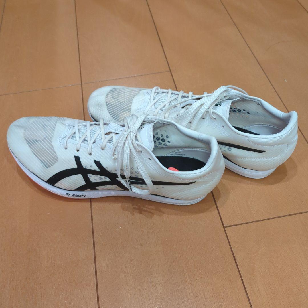 ASICS コスモレーサーMD3 スパイクシューズ ホワイト/ブラック　27.5