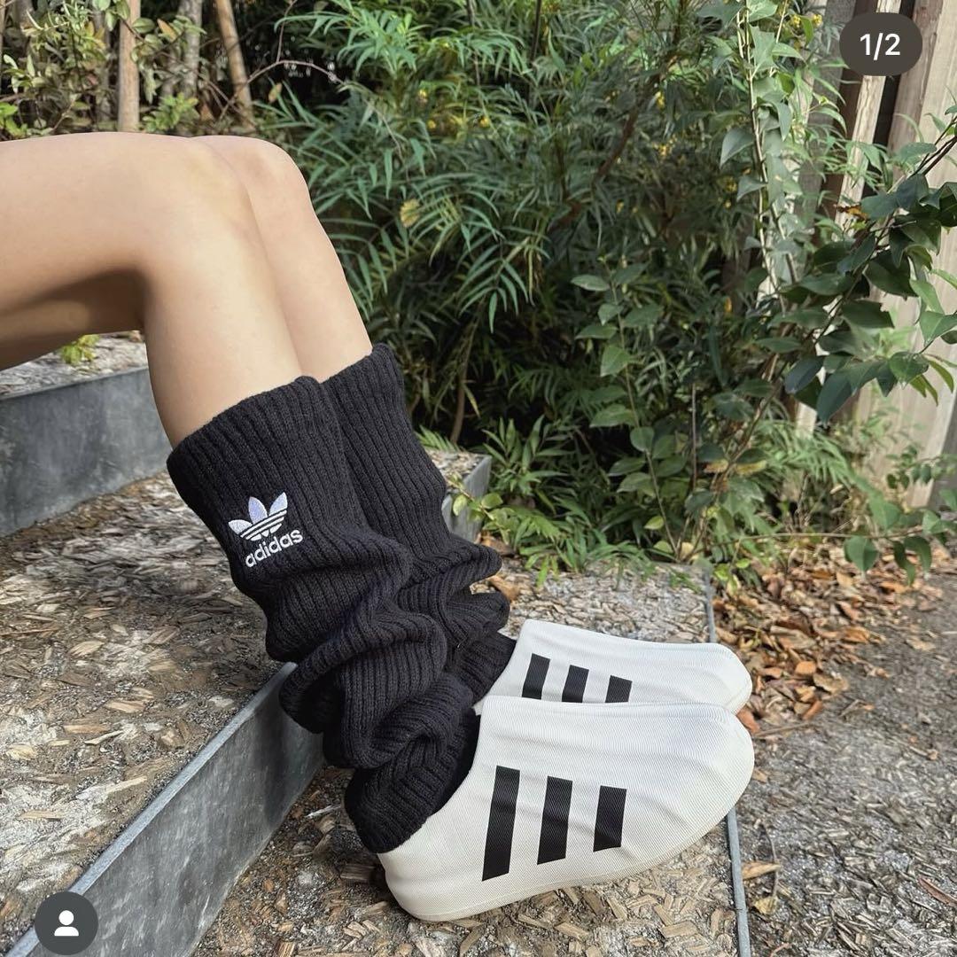 adidas レッグウォーマー 黒 ブラック 日本完売品