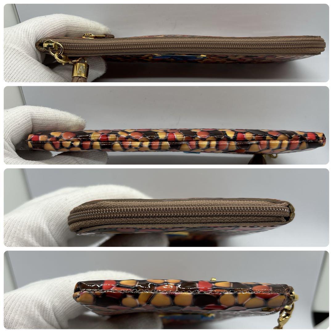 【未使用品】　アタオ　リモ　長財布　チェリーリバー　L字ファスナー　ピンク系